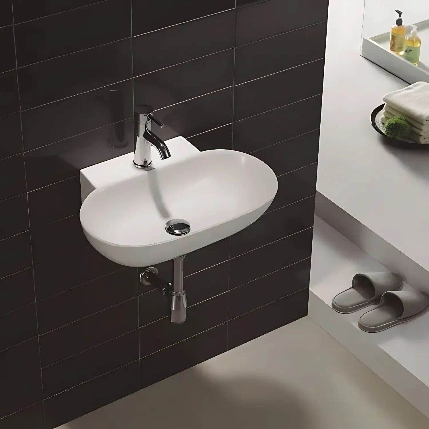 Bathco Zobarzo Vegghengt Porselensservant Hvit Bathco Bolleservant KO-7020