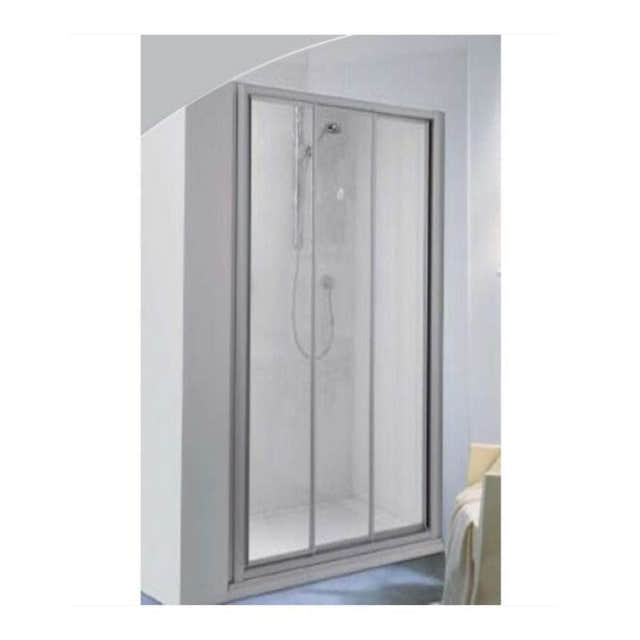 BD Palme Drive Skyvedør Nisje Hvit matt / 110cm / Klart glass Palme Dusjnisje GRO-6307658