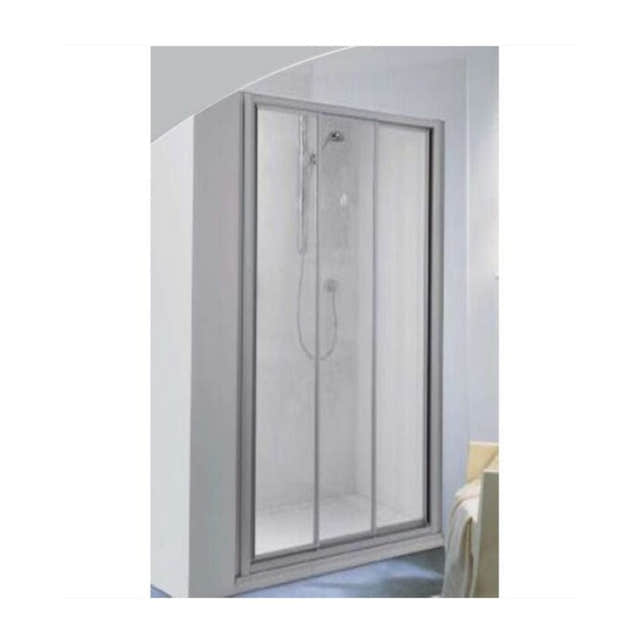 BD Palme Drive Skyvedør Nisje Hvit matt / 130cm / Klart glass Palme Dusjnisje GRO-6307661