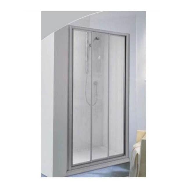 BD Palme Drive Skyvedør Nisje Hvit matt / 90cm / Klart glass Palme Dusjnisje GRO-6307655
