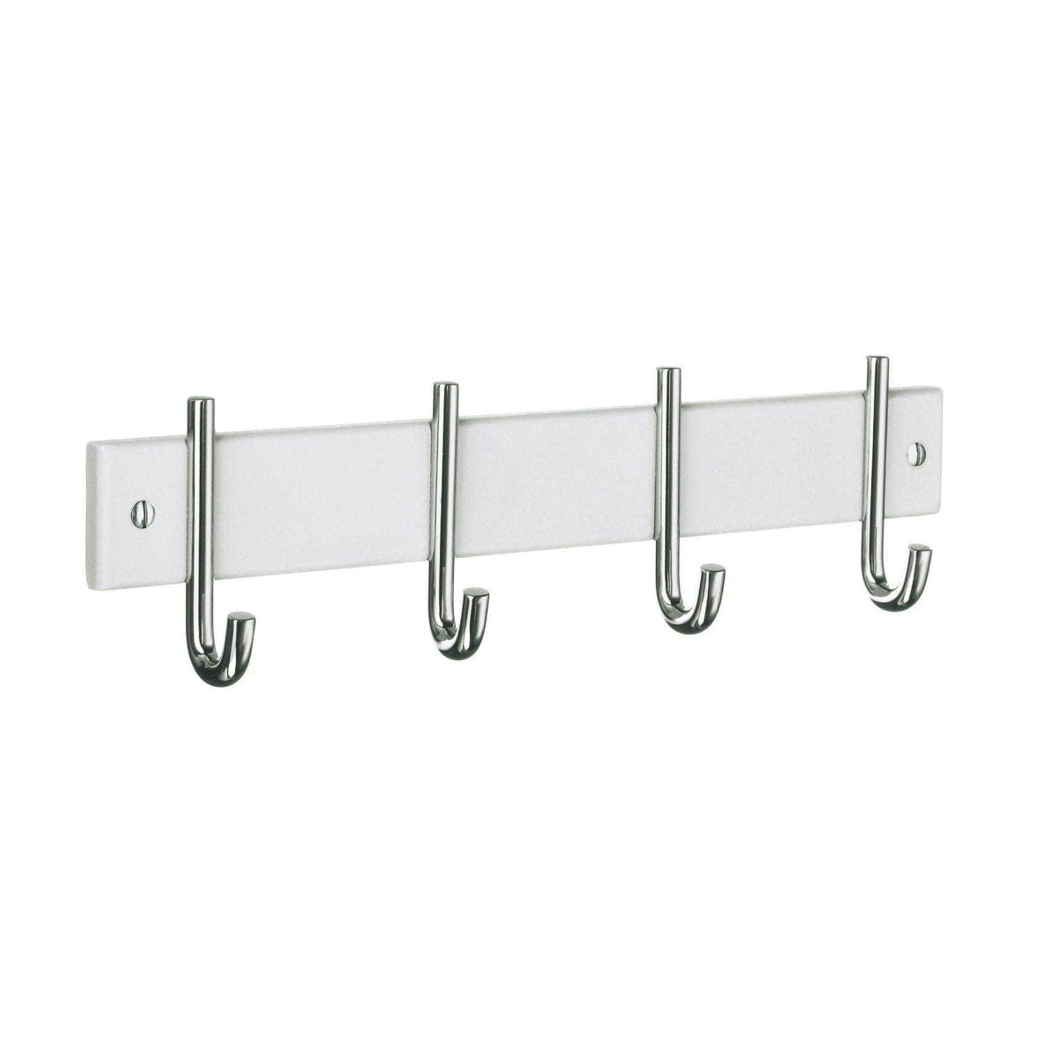 Beslagsboden 1004 Kroklist 4 Kroker Krom/hvit Beslagsboden Knagger hus SM-BX1004