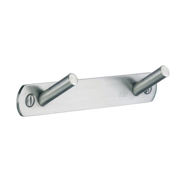 Beslagsboden 1062 Kroklist Dobbel Krok Rustfritt stål Beslagsboden Knagger hus SM-B1062