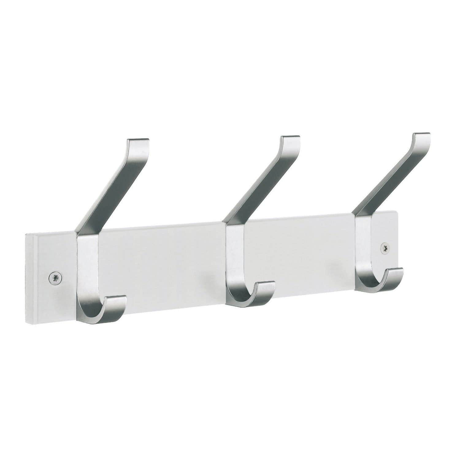 Beslagsboden 1073 Kroklist 3 Hattekroker Hvit/aluminium Beslagsboden Knagger hus SM-BX1073