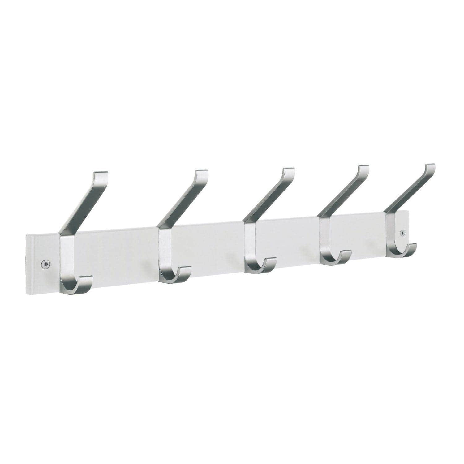 Beslagsboden 1074 Kroklist 5 Hattekroker Hvit/aluminium Beslagsboden Knagger hus SM-BX1074