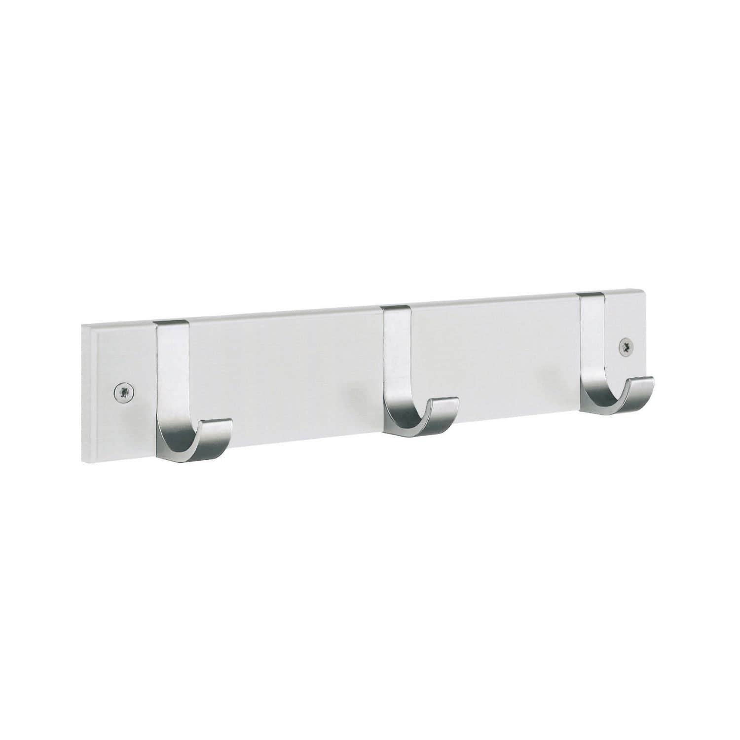 Beslagsboden 1075 Kroklist 3 Kroker Hvit/aluminium Beslagsboden Knagger hus SM-BX1075