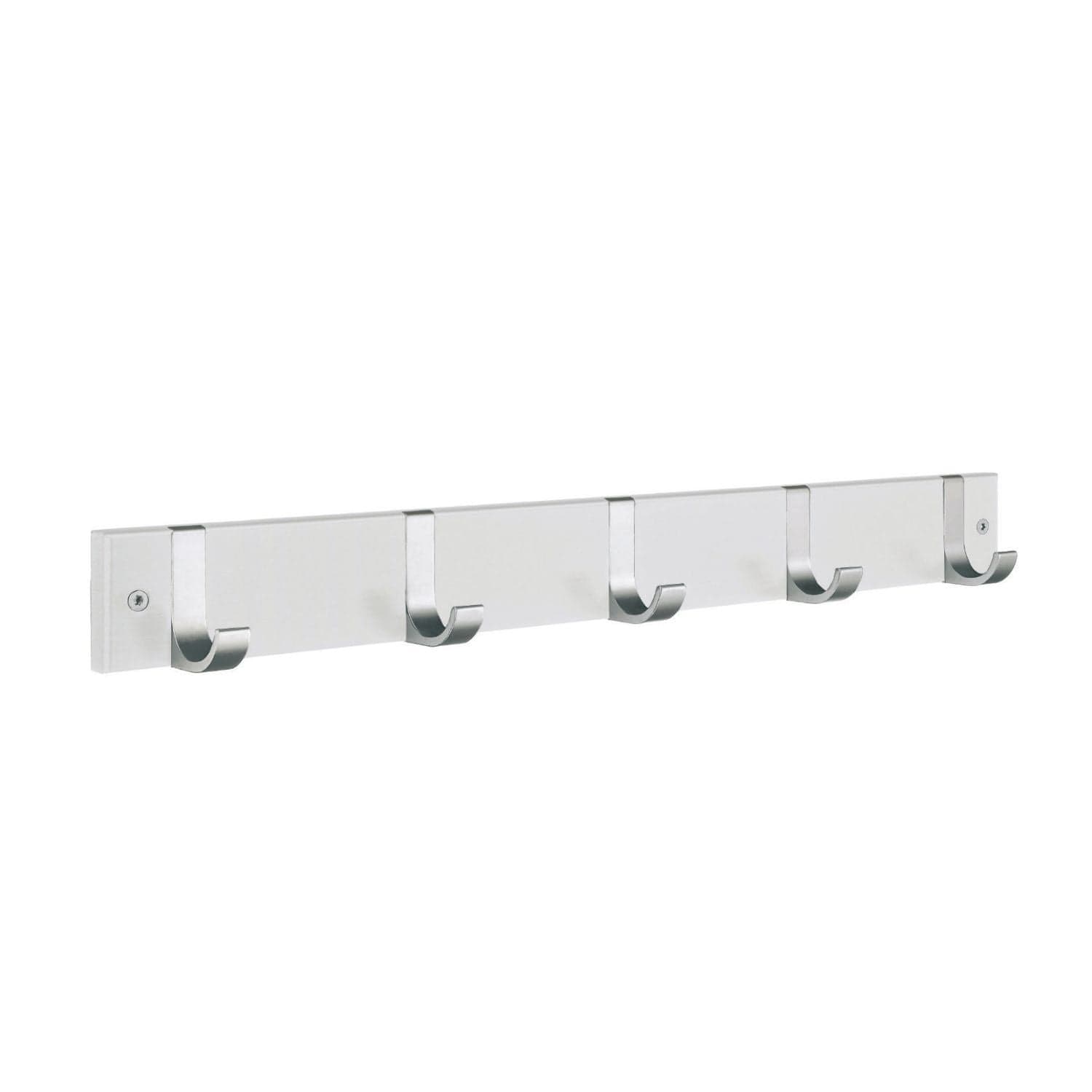Beslagsboden 1076 Kroklist 5 Kroker Hvit/aluminium Beslagsboden Knagger hus SM-BX1076