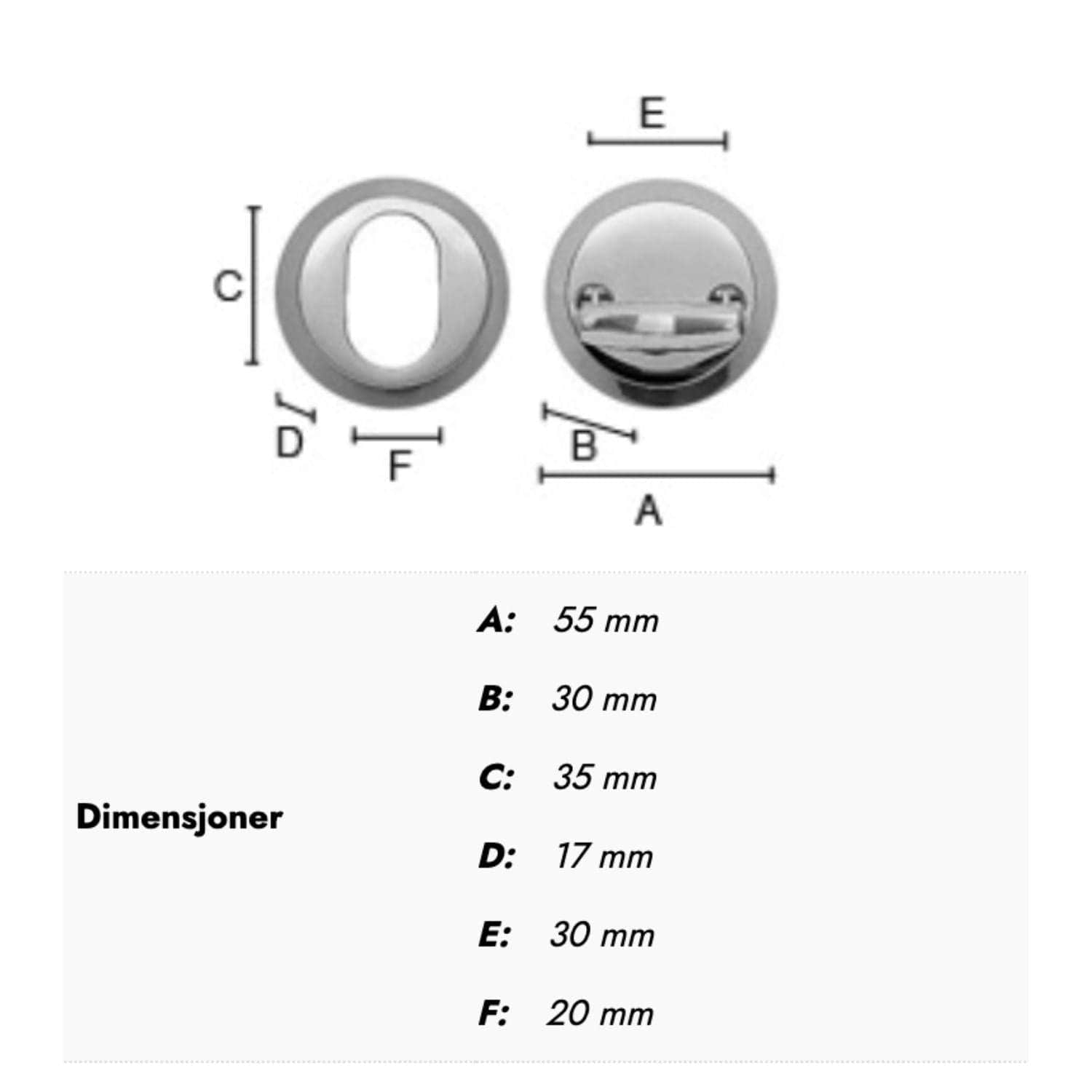 Beslagsboden Design 197 Sylindervrider og Universalring Beslagsboden Dørhåndtak ytterdør