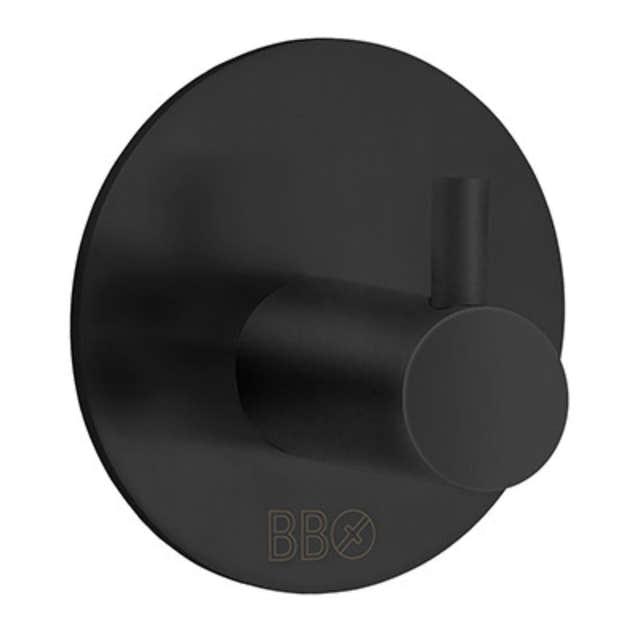 Beslagsboden Enkel Krok 1101 - selvklebende Svart Beslagsboden Knagger SM-BB1101