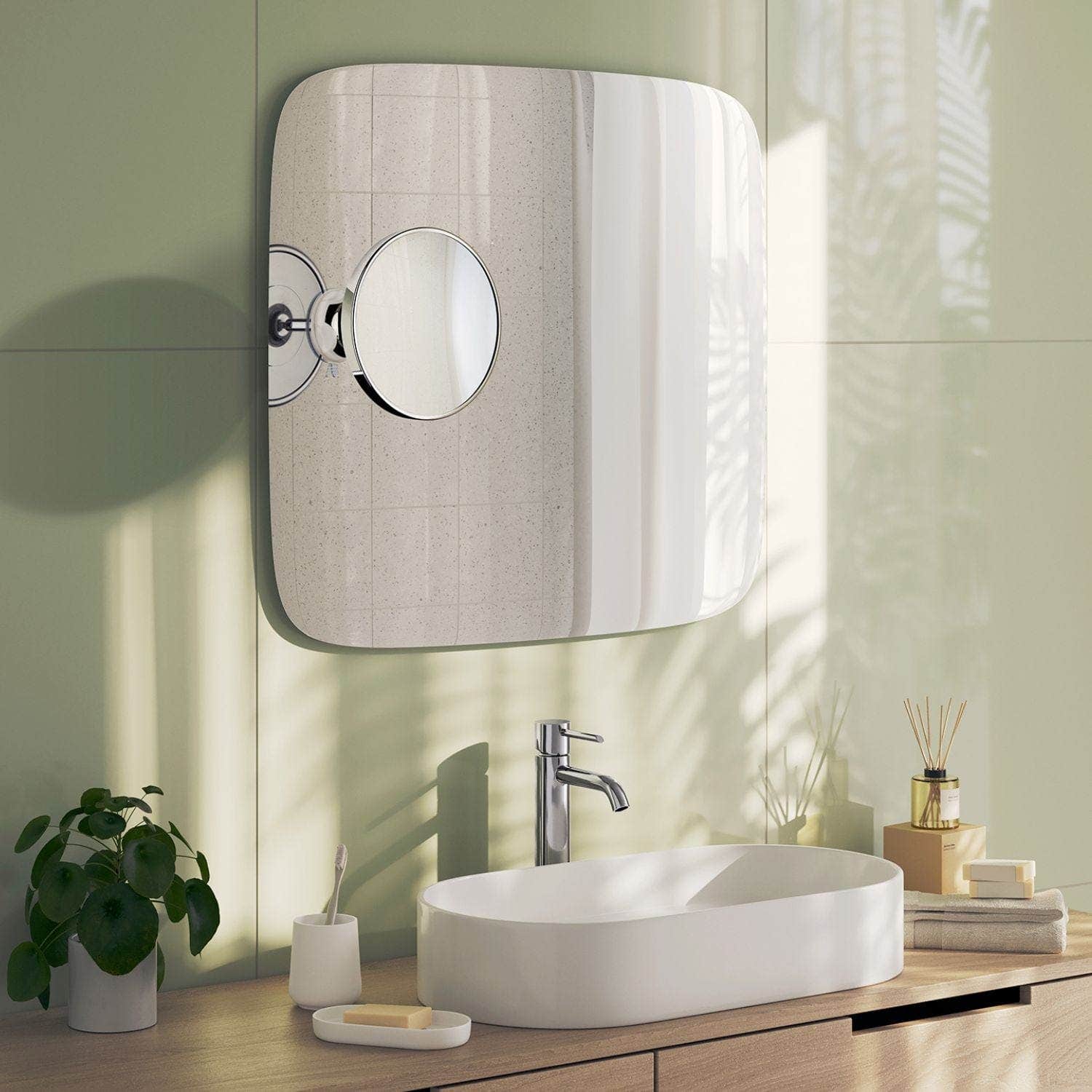 Beslagsboden Glow 631 Sminkespeil med sugekopp Krom Beslagsboden Sminkespeil SM-Z631
