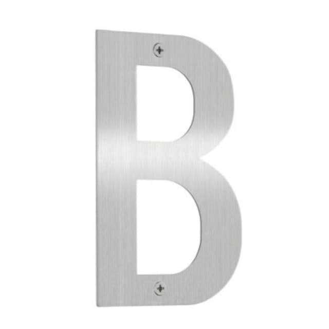 Beslagsboden Rustfri Husbokstav H12cm Børstet stål / B Beslagsboden Husnummer SM-B951