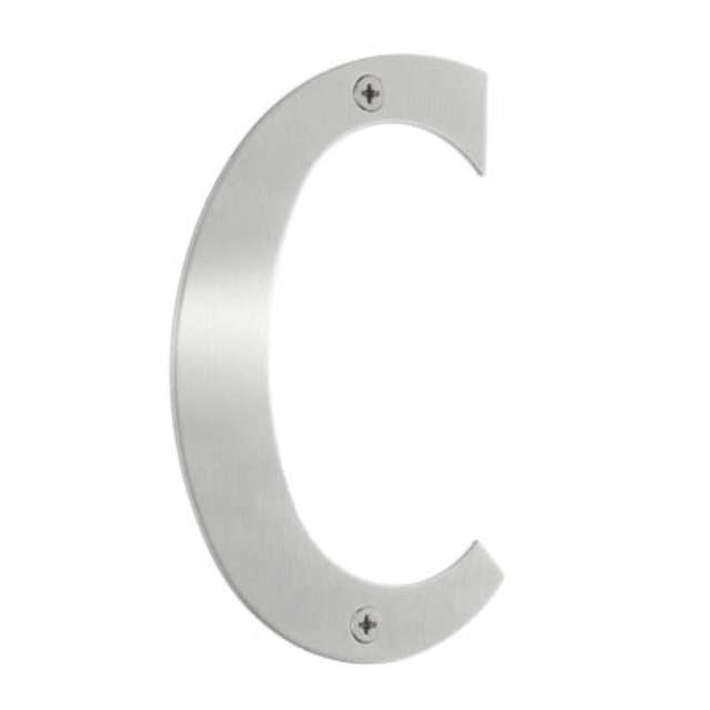 Beslagsboden Rustfri Husbokstav H12cm Børstet stål / C Beslagsboden Husnummer SM-B952