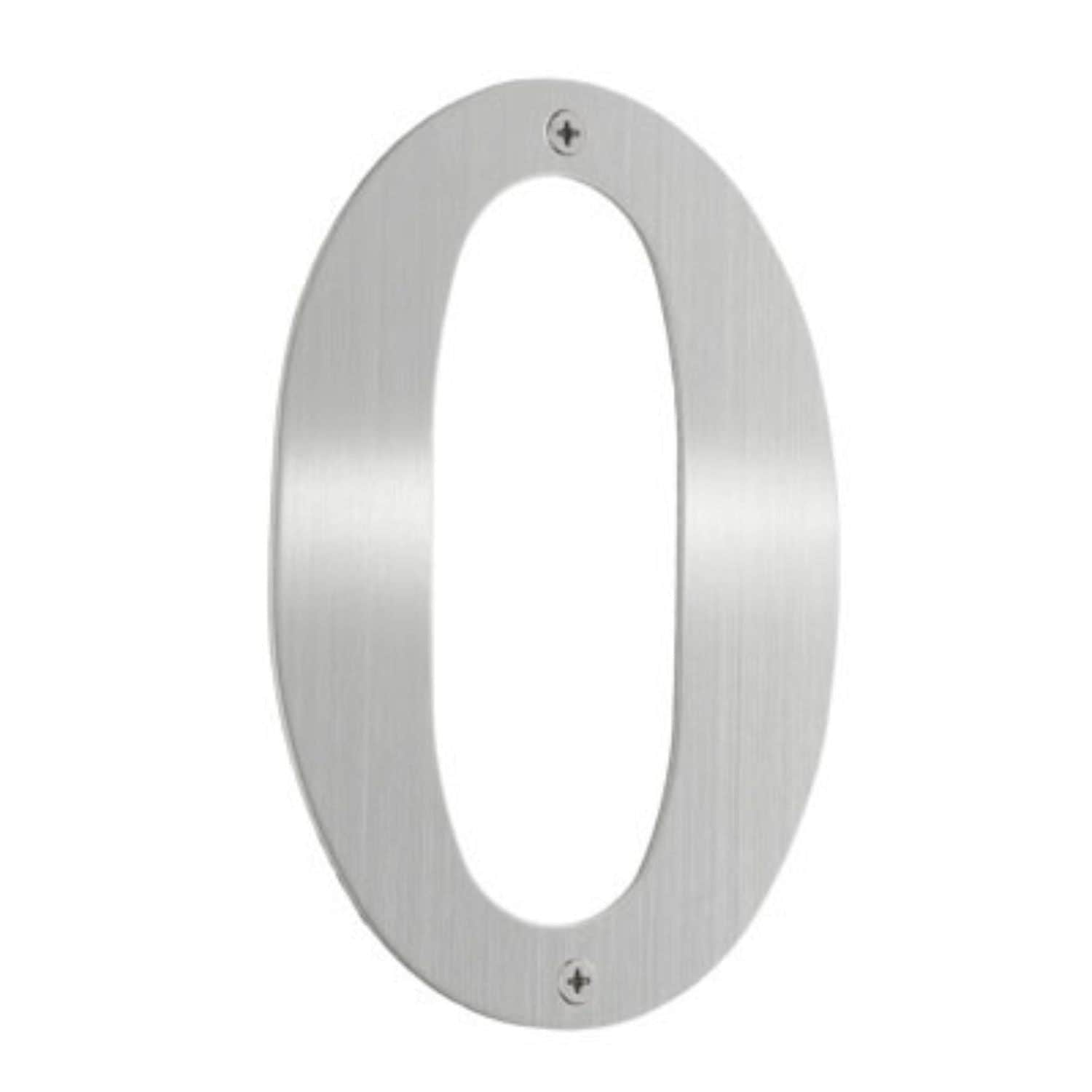 Beslagsboden Rustfri Husnummer H15cm Børstet stål / 0 Beslagsboden Husnummer SM-B940