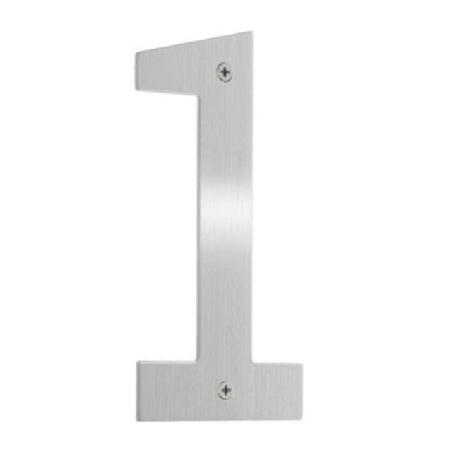 Beslagsboden Rustfri Husnummer H15cm Børstet stål / 1 Beslagsboden Husnummer SM-B941