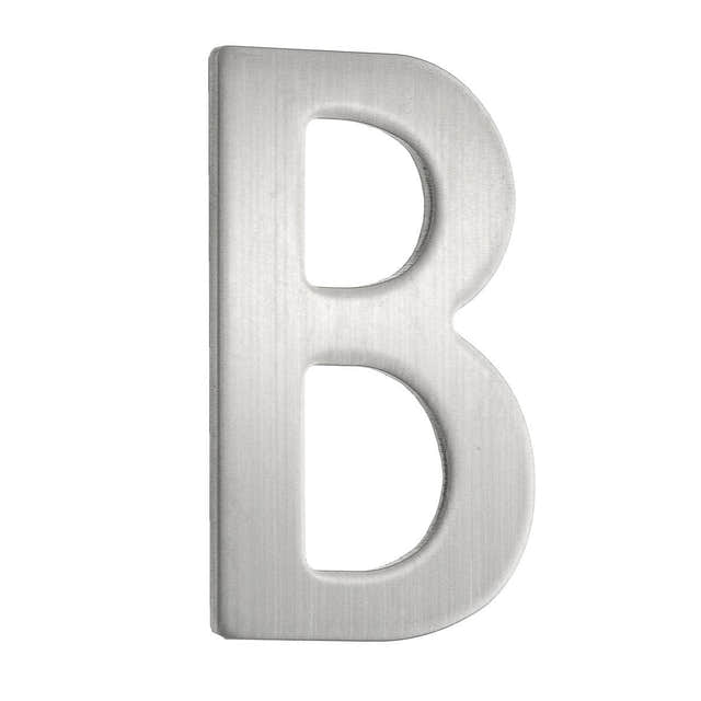 Beslagsboden Rustfri Postkassebokstav Børstet stål / B Beslagsboden Postkassenummer SM-B991