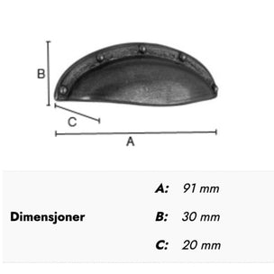 Beslagsboden Håndtak 64mm