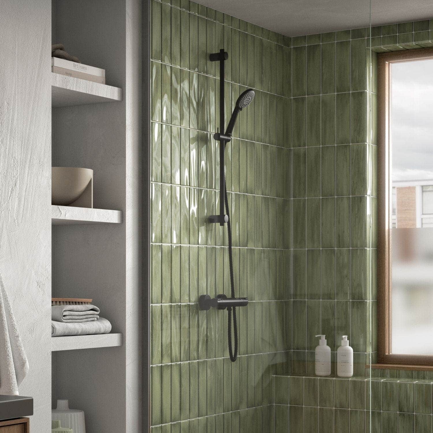 Damixa Core Dusjtermostat og Dusjsett Komplett Svart matt Damixa Dusjsett KO-5937361