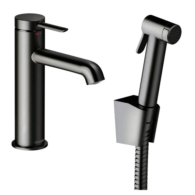 Damixa Iris Servantbatteri med Sidedusj Børstet grafitt Damixa Servantbatteri KO-9103055