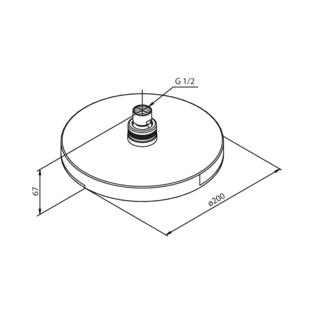 Damixa Kudos Grande Takdusjhode Ø200mm Krom Damixa Dusjhode KO-7655700