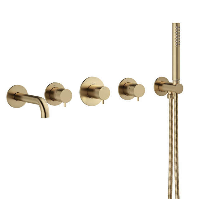 Damixa Silhouet BS 2 Badekararmatur med tut Børstet bronse Damixa Badekararmatur innbygging KO-5705288