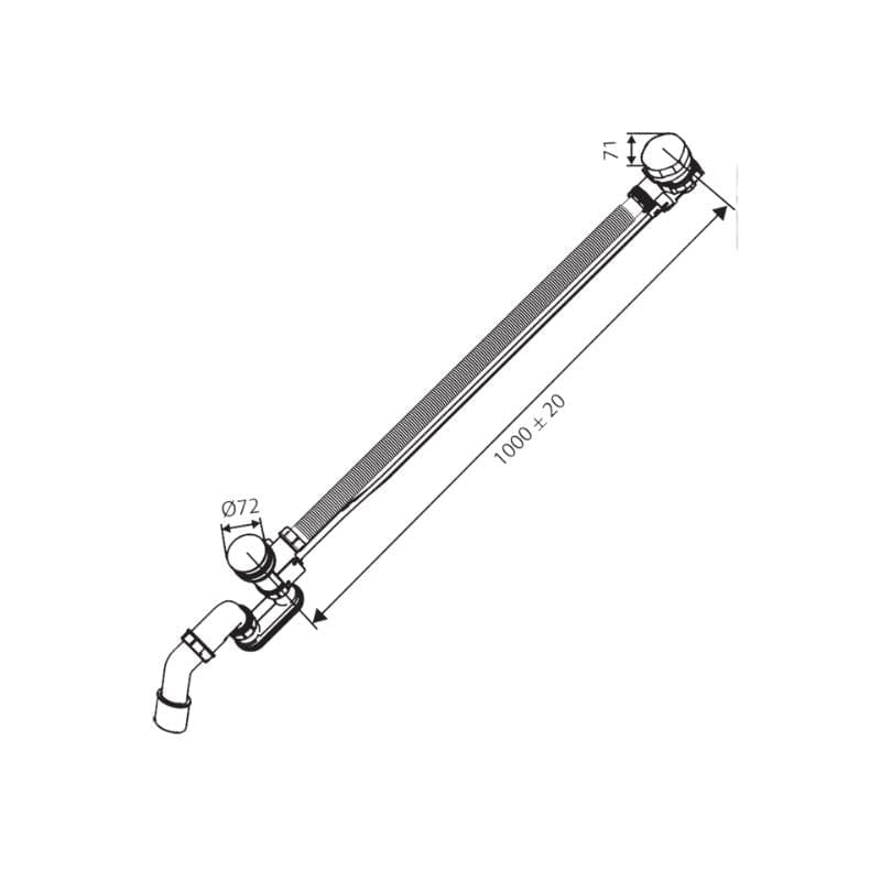 Damixa Soft pex slange M10*1-450mm Damixa Reservedel blandebatteri KO-2388000
