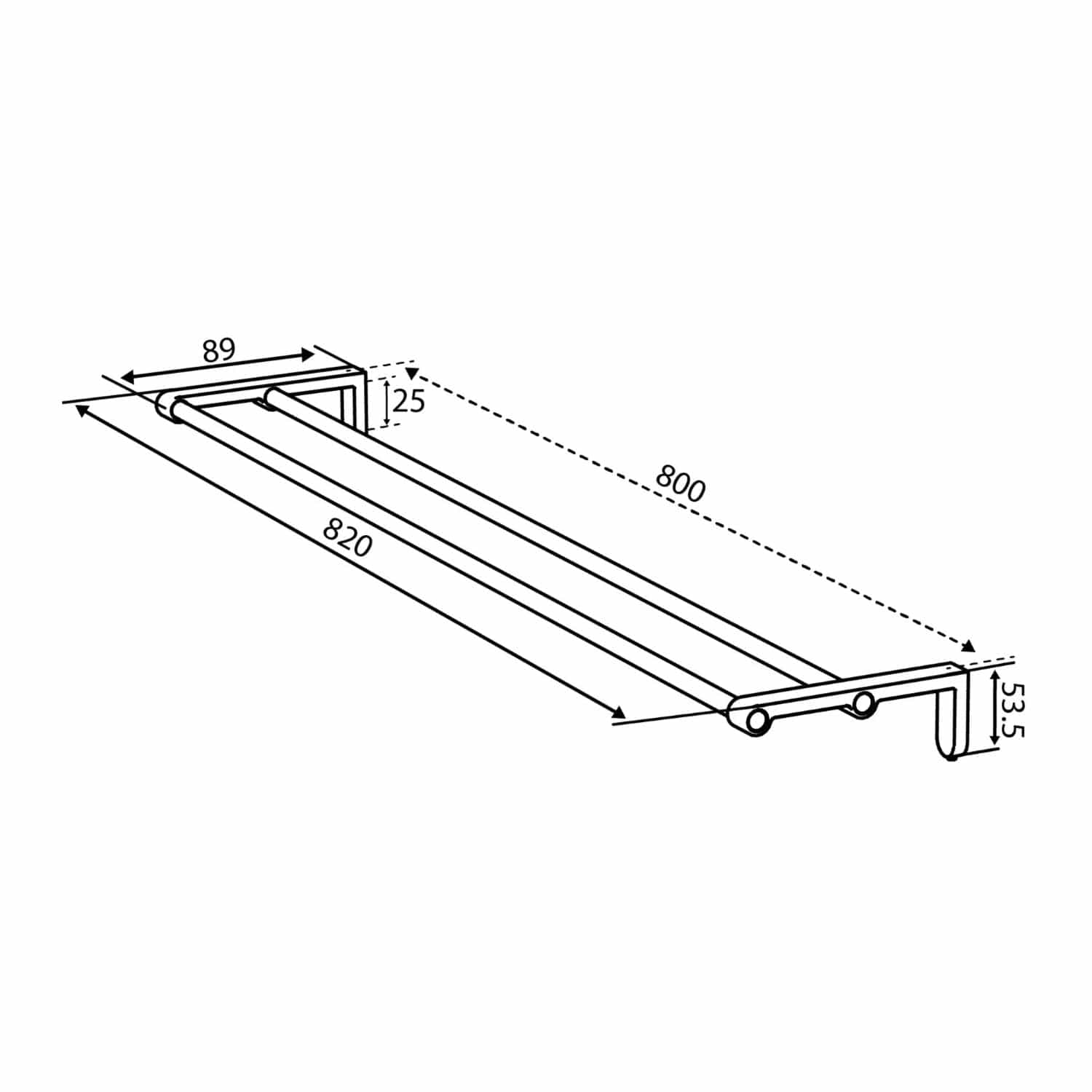 Damixa Zen Håndklestang Dobbel Damixa Håndklestang