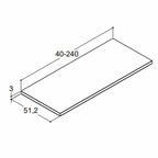 Dansani CALIDRIS Benkeplate B40-240xH3xD51cm
