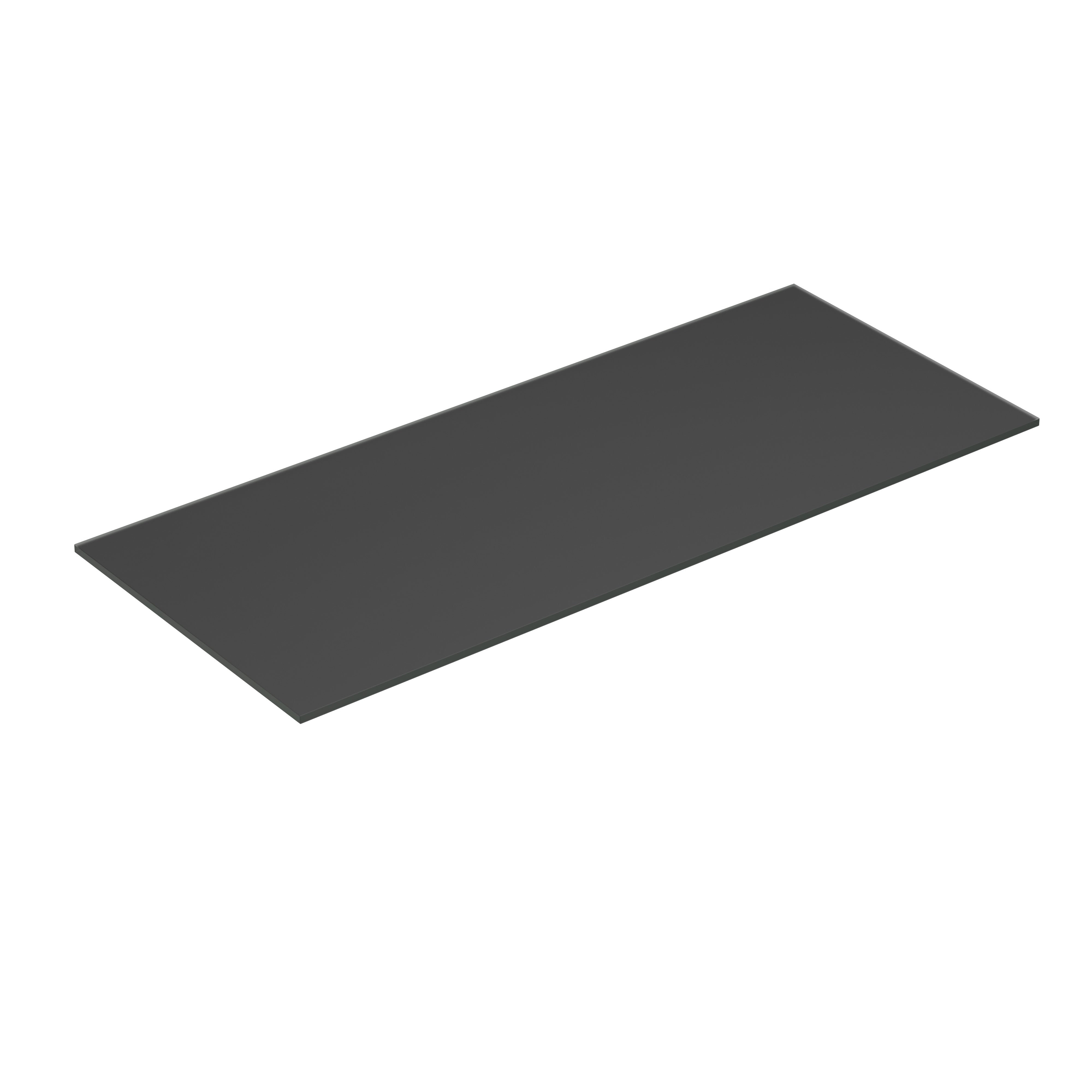 Dansani Calidris Form Topplate B40-232xH1xD50cm Mørk grå matt / 120cm Dansani Benkeplate bad DA-630812007