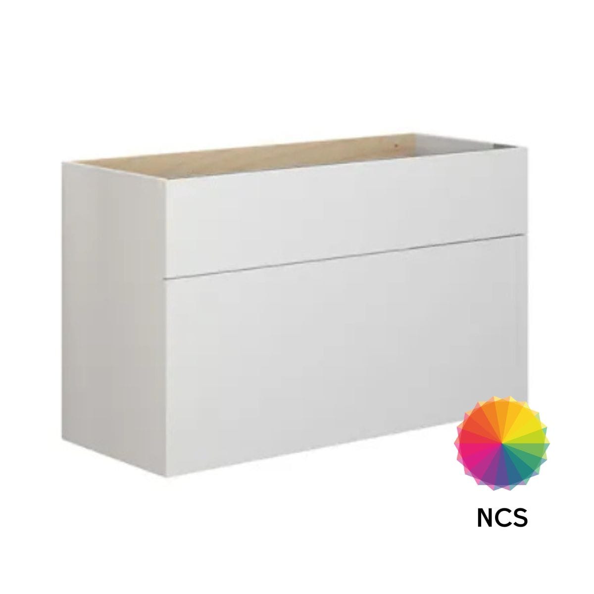 Dansani Calidris Glatt Servantskap D40cm 2 skuff ekstra høy underskuff NCS eik / 100cm Dansani Servantskap DA-C13-1066