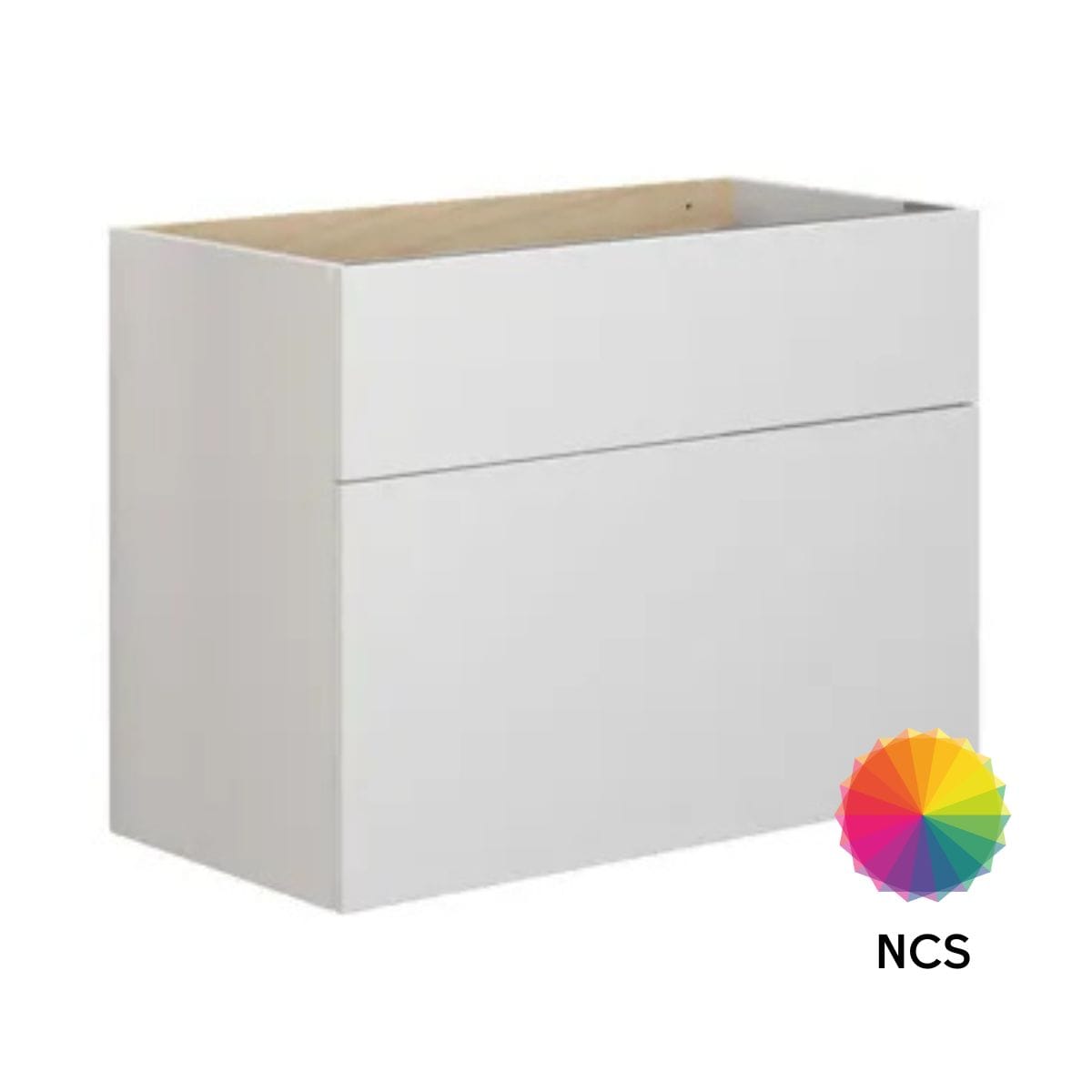 Dansani Calidris Glatt Servantskap D40cm 2 skuff ekstra høy underskuff NCS eik / 80cm Dansani Servantskap DA-C12-1066