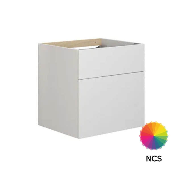 Dansani Calidris Glatt Servantskap D50cm 2 skuff ekstra høy underskuff NCS eik / 60cm Dansani Servantskap DA-C26-1066