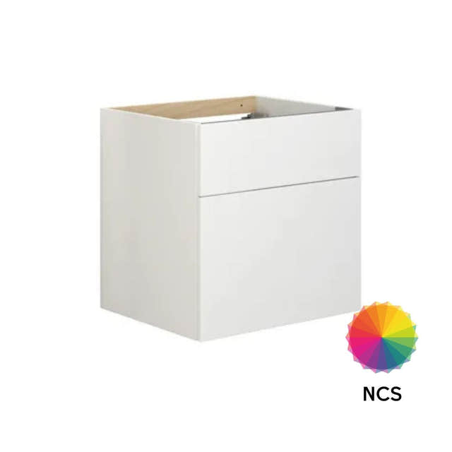Dansani Calidris Glatt Servantskap D50cm 2 skuff ekstra høy underskuff NCS farge / 60cm Dansani Servantskap DA-C26-1099