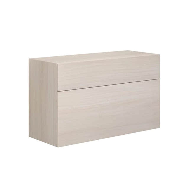 Dansani Calidris Glatt Skap 2 skuff D40cm - ekstra  høy underskuff Hvit eik / 100cm Dansani Sideskap bad DA-C50-1075