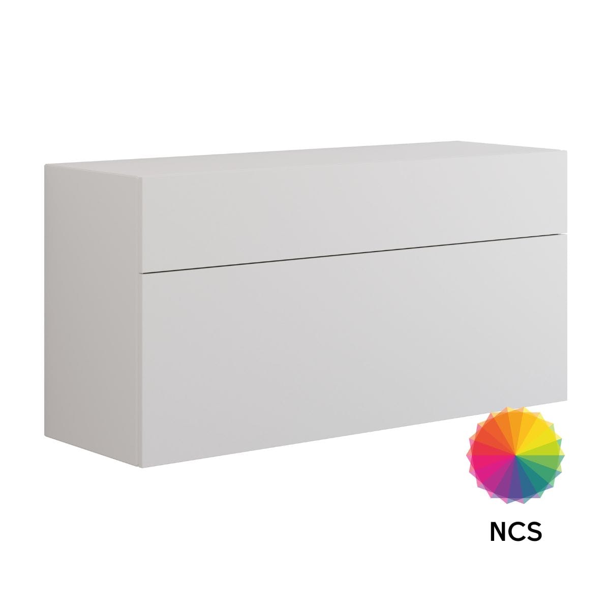 Dansani Calidris Glatt Skap 2 skuffer D40cm ekstra høy underskuff NCS farge / 120cm Dansani Sideskap bad DA-C124-1099