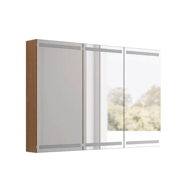 Dansani Calidris Parallel Speilskap 120cm 3 dører / Gyllen eik Dansani Speilskap DA-S843-174