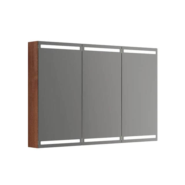 Dansani Calidris Parallel Speilskap 120cm 3 dører / Rødbrun eik Dansani Speilskap DA-S843-177