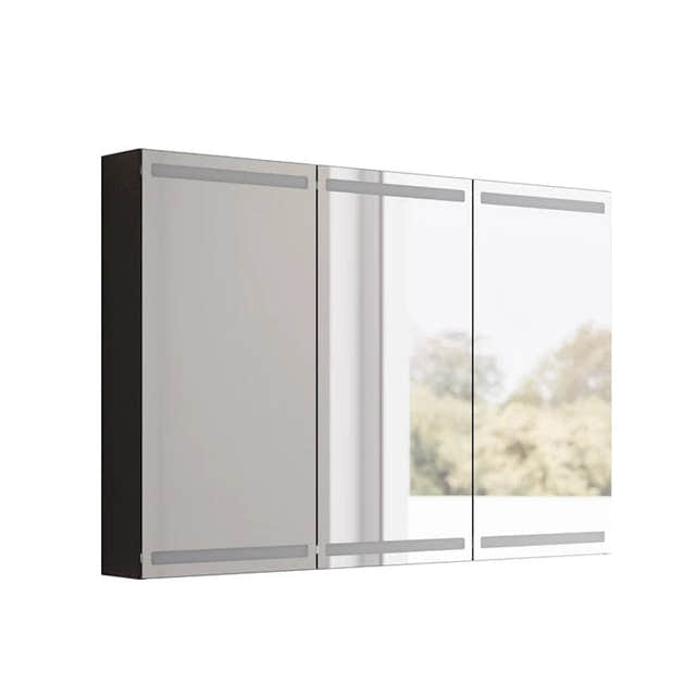 Dansani Calidris Parallel Speilskap 120cm 3 dører / Røkt eik Dansani Speilskap DA-S843-173