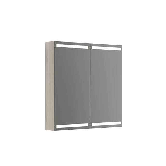 Dansani Calidris Parallel Speilskap 80cm 2 dører / Hvit eik Dansani Speilskap DA-S848-175