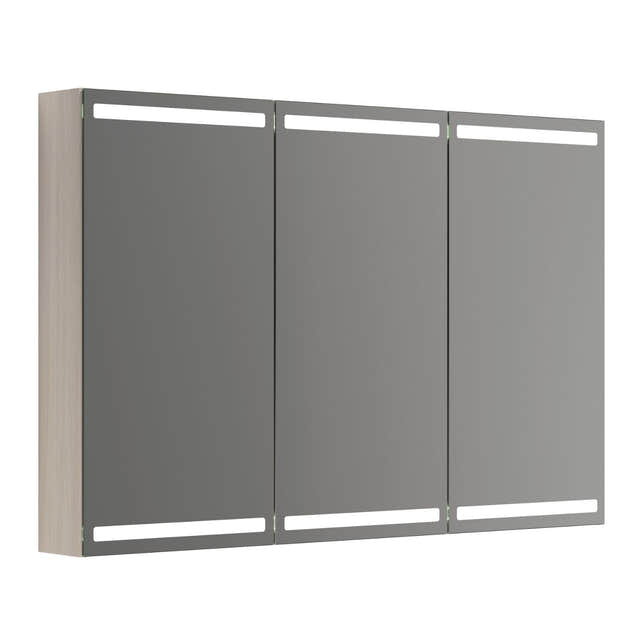 Dansani Calidris Parallel Speilskap Hvit eik / 120cm 3 dører Dansani Speilskap DA-S843-175