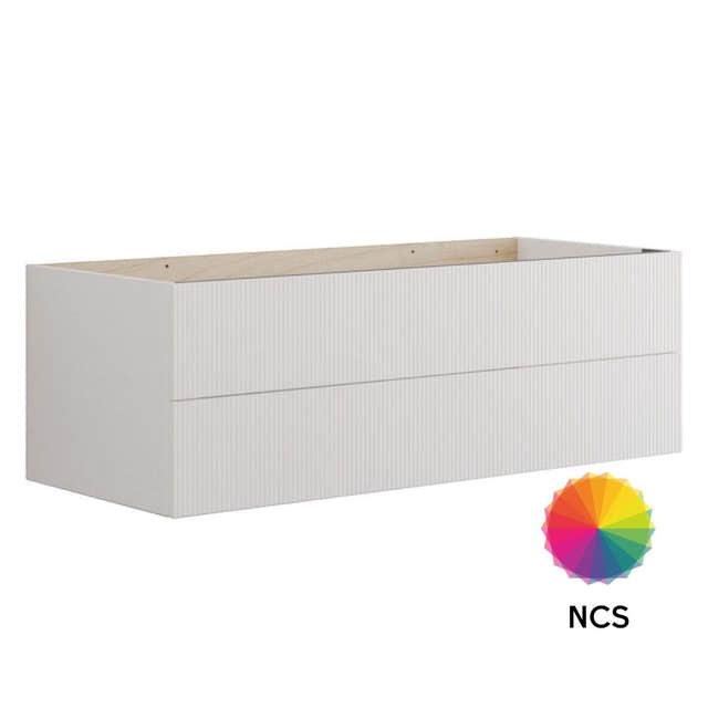 Dansani Calidris Rillet Servantskap 2 skuff D50cm NCS farge / 120cm dobbel Dansani Servantskap DA-C25-C099