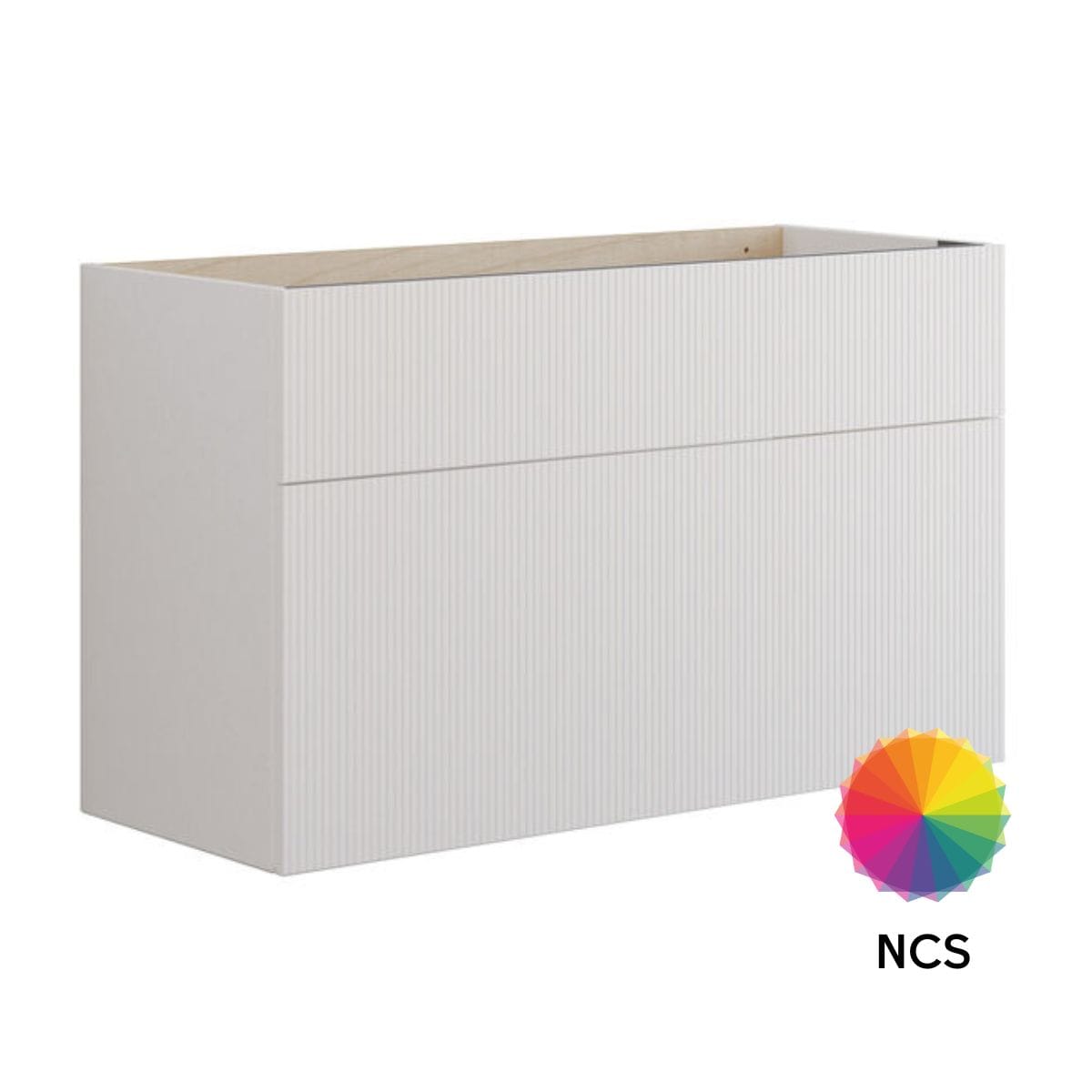 Dansani Calidris Rillet Servantskap D40cm 2 skuff ekstra høy underskuff NCS farge / 100cm Dansani Servantskap DA-C13-C099