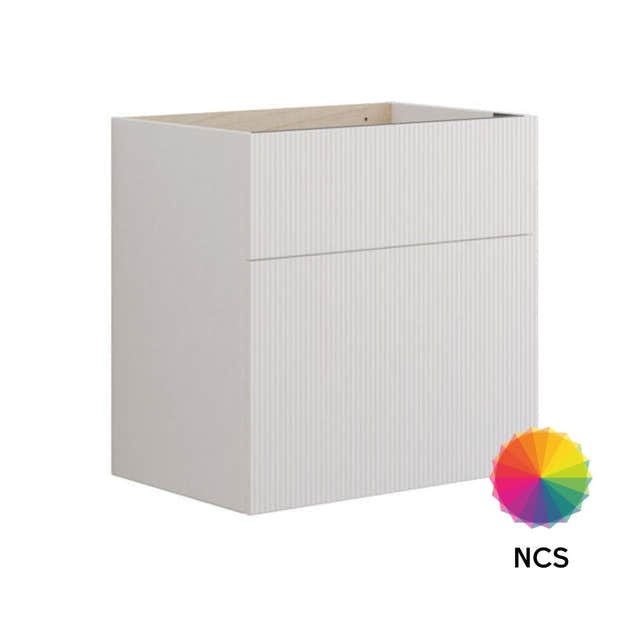 Dansani Calidris Rillet Servantskap D40cm 2 skuff ekstra høy underskuff NCS farge / 60cm Dansani Servantskap DA-C11-C099