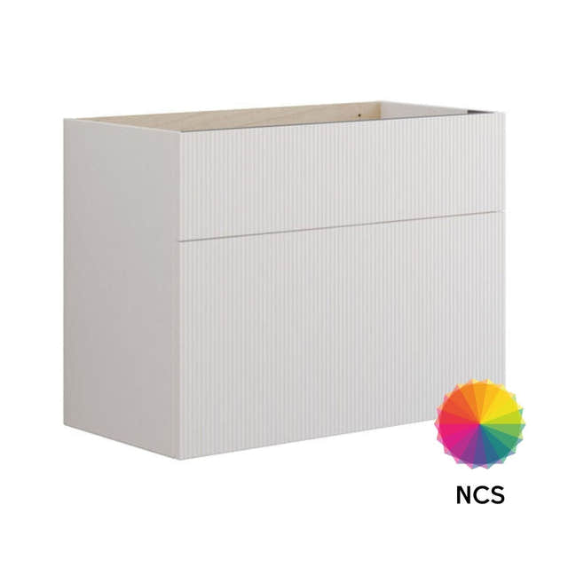 Dansani Calidris Rillet Servantskap D40cm 2 skuff ekstra høy underskuff NCS farge / 80cm Dansani Servantskap DA-C12-C099
