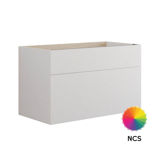 Dansani Calidris Rillet Servantskap D50cm 2 skuff ekstra høy underskuff NCS farge / 100cm Dansani Servantskap DA-C28-C099