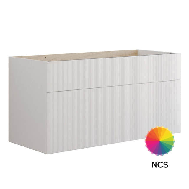 Dansani Calidris Rillet Servantskap D50cm 2 skuff ekstra høy underskuff NCS farge / 120cm dobbel Dansani Servantskap DA-C30-C099