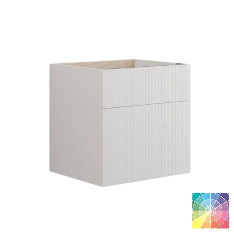 Dansani Calidris Rillet Servantskap D50cm 2 skuff ekstra høy underskuff NCS farge / 60cm Dansani Servantskap DA-C26-C099