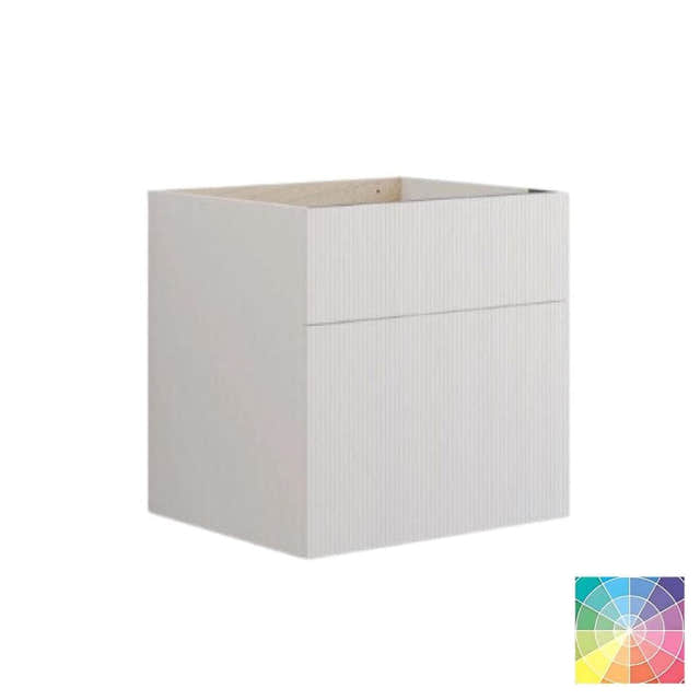 Dansani Calidris Rillet Servantskap D50cm 2 skuff ekstra høy underskuff NCS farge / 60cm Dansani Servantskap DA-C26-C099