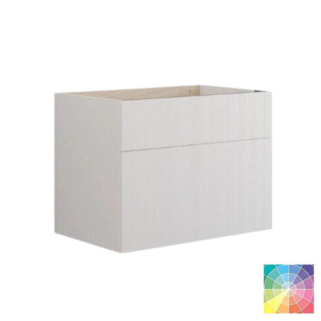 Dansani Calidris Rillet Servantskap D50cm 2 skuff ekstra høy underskuff NCS farge / 80cm Dansani Servantskap DA-C27-C099