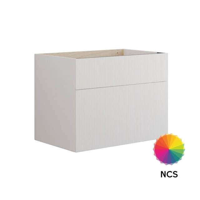 Dansani Calidris Rillet Servantskap D50cm 2 skuff ekstra høy underskuff NCS farge / 80cm Dansani Servantskap DA-C27-C099