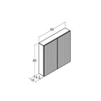 Dansani Calidris Rillet Skap 2 dører D16cm