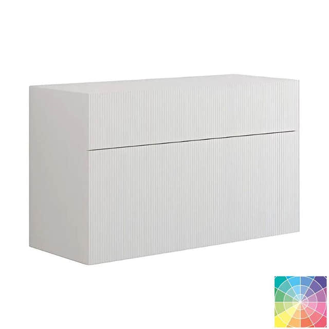 Dansani Calidris Rillet Skap 2 skuff D40cm Ekstra høy underskuff NCS farge / 100cm Dansani Sideskap bad DA-C50-C099
